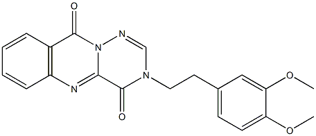 3-(3,4-dimethoxyphenethyl)-4,10-dihydro-3H-[1,2,4]triazino[6,1-b]quinazoline-4,10-dione Struktur