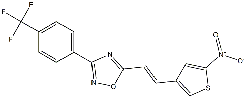 5-[2-(5-nitro-3-thienyl)vinyl]-3-[4-(trifluoromethyl)phenyl]-1,2,4-oxadiazo le Struktur