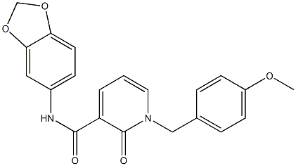 N-(1,3-benzodioxol-5-yl)-1-(4-methoxybenzyl)-2-oxo-1,2-dihydro-3-pyridinecarboxamide Struktur