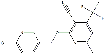 2-[(6-chloro-3-pyridinyl)methoxy]-6-methyl-4-(trifluoromethyl)nicotinonitrile Struktur