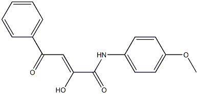 N1-(4-methoxyphenyl)-2-hydroxy-4-oxo-4-phenylbut-2-enamide Struktur