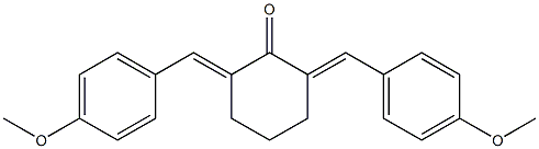 2,6-di(4-methoxybenzylidene)cyclohexan-1-one Struktur