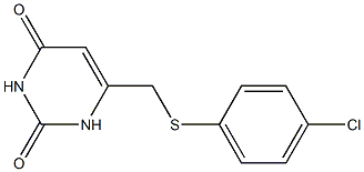 6-{[(4-chlorophenyl)thio]methyl}-1,2,3,4-tetrahydropyrimidine-2,4-dione Struktur