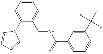 N-[2-(1H-pyrrol-1-yl)benzyl]-3-(trifluoromethyl)benzenecarboxamide Struktur