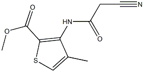 methyl 3-[(2-cyanoacetyl)amino]-4-methylthiophene-2-carboxylate Struktur