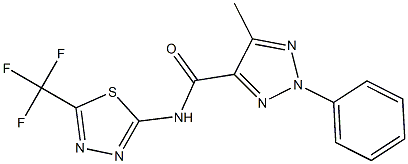 N4-[5-(trifluoromethyl)-1,3,4-thiadiazol-2-yl]-5-methyl-2-phenyl-2H-1,2,3-triazole-4-carboxamide Struktur