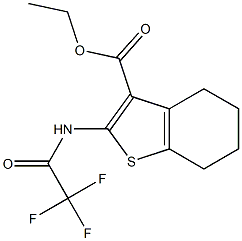 ethyl 2-[(2,2,2-trifluoroacetyl)amino]-4,5,6,7-tetrahydrobenzo[b]thiophene-3-carboxylate Struktur