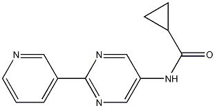 N-[2-(3-pyridinyl)-5-pyrimidinyl]cyclopropanecarboxamide Struktur