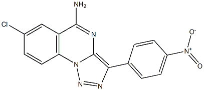 7-chloro-3-(4-nitrophenyl)[1,2,3]triazolo[1,5-a]quinazolin-5-amine Struktur