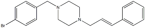 1-(4-bromobenzyl)-4-[(E)-3-phenyl-2-propenyl]piperazine Struktur