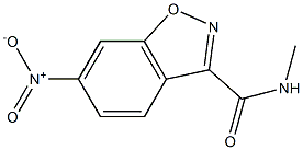 N-methyl-6-nitro-1,2-benzisoxazole-3-carboxamide Struktur