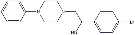 1-(4-bromophenyl)-2-(4-phenylpiperazino)-1-ethanol Struktur