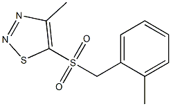 4-methyl-5-[(2-methylbenzyl)sulfonyl]-1,2,3-thiadiazole Struktur