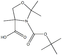 3-tert-butyl 4-methyl 2,2-dimethyl-1,3-oxazolidine-3,4-dicarboxylate Struktur