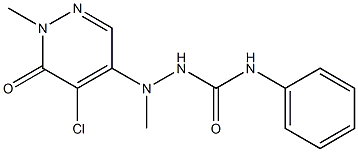 N1-phenyl-2-(5-chloro-1-methyl-6-oxo-1,6-dihydropyridazin-4-yl)-2-methylhydrazine-1-carboxamide Struktur