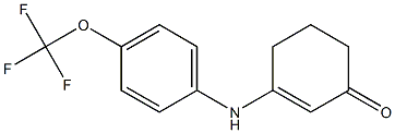 3-[4-(trifluoromethoxy)anilino]-2-cyclohexen-1-one Struktur