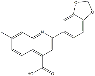 2-(1,3-benzodioxol-5-yl)-7-methylquinoline-4-carboxylic acid Struktur