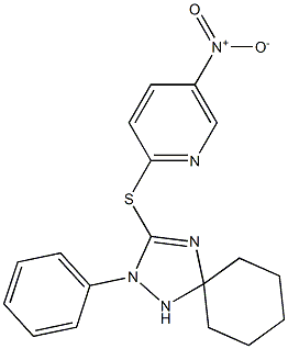 3-[(5-nitro-2-pyridyl)thio]-2-phenyl-1,2,4-triazaspiro[4.5]dec-3-ene Struktur