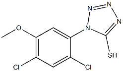 1-(2,4-dichloro-5-methoxyphenyl)-1H-1,2,3,4-tetraazole-5-thiol Struktur