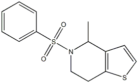 4-methyl-5-(phenylsulfonyl)-4,5,6,7-tetrahydrothieno[3,2-c]pyridine Struktur