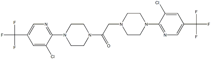 1,2-bis{4-[3-chloro-5-(trifluoromethyl)-2-pyridinyl]piperazino}-1-ethanone Struktur