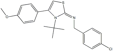 N-[3-(tert-butyl)-4-(4-methoxyphenyl)-1,3-thiazol-2(3H)-yliden](4-chlorophenyl)methanamine Struktur