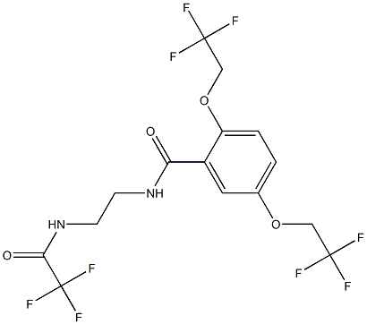 N-{2-[(2,2,2-trifluoroacetyl)amino]ethyl}-2,5-bis(2,2,2-trifluoroethoxy)benzenecarboxamide Struktur