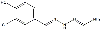 N'-(3-chloro-4-hydroxybenzylidene)aminomethanehydrazonamide Struktur