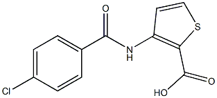 3-[(4-chlorobenzoyl)amino]-2-thiophenecarboxylic acid Struktur