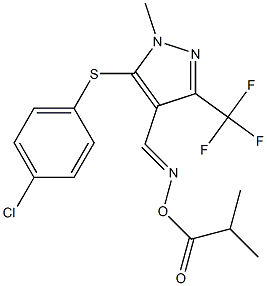 N-{[5-[(4-chlorophenyl)sulfanyl]-1-methyl-3-(trifluoromethyl)-1H-pyrazol-4-yl]methylene}-N-(isobutyryloxy)amine Struktur