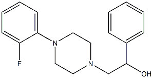 2-[4-(2-fluorophenyl)piperazino]-1-phenyl-1-ethanol Struktur