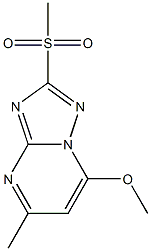 7-methoxy-5-methyl-2-(methylsulfonyl)[1,2,4]triazolo[1,5-a]pyrimidine Struktur