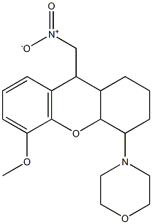 4-[5-methoxy-9-(nitromethyl)-2,3,4,4a,9,9a-hexahydro-1H-xanthen-4-yl]morpholine Struktur