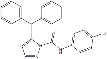 N1-(4-chlorophenyl)-5-benzhydryl-1H-pyrazole-1-carboxamide Struktur