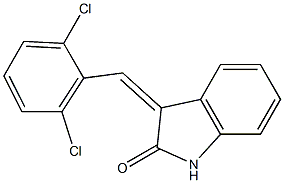 3-(2,6-dichlorobenzylidene)indolin-2-one Struktur