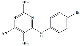 N4-(4-bromophenyl)pyrimidine-2,4,5,6-tetraamine Struktur