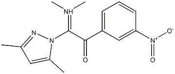 2-(dimethyl-lambda~5~-azanylidene)-2-(3,5-dimethyl-1H-pyrazol-1-yl)-1-(3-nitrophenyl)-1-ethanone Struktur