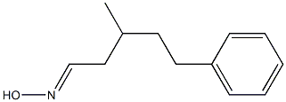 3-Methyl-5-phenylpentanaldoxime Struktur