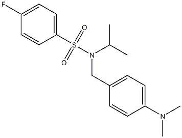 N1-[4-(dimethylamino)benzyl]-N1-isopropyl-4-fluorobenzene-1-sulfonamide Struktur