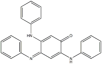 2,5-dianilino-4-(phenylimino)cyclohexa-2,5-dien-1-one Struktur