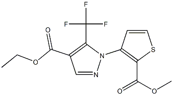 ethyl 1-[2-(methoxycarbonyl)-3-thienyl]-5-(trifluoromethyl)-1H-pyrazole-4-carboxylate Struktur