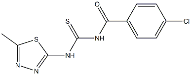 N-(4-chlorobenzoyl)-N'-(5-methyl-1,3,4-thiadiazol-2-yl)thiourea Struktur