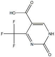 2-oxo-4-(trifluoromethyl)-1,2-dihydropyrimidine-5-carboxylic acid Struktur