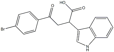 4-(4-bromophenyl)-2-(1H-indol-3-yl)-4-oxobutanoic acid Struktur