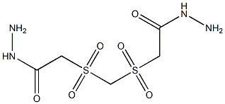 2-({[(2-hydrazino-2-oxoethyl)sulfonyl]methyl}sulfonyl)ethanohydrazide Struktur