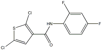 N3-(2,4-difluorophenyl)-2,5-dichlorothiophene-3-carboxamide Struktur