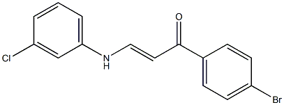 1-(4-bromophenyl)-3-(3-chloroanilino)prop-2-en-1-one Struktur