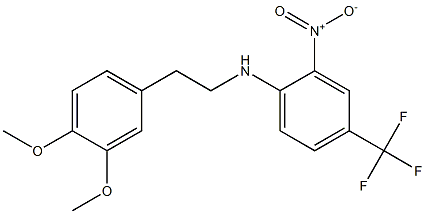 N1-(3,4-dimethoxyphenethyl)-2-nitro-4-(trifluoromethyl)aniline Struktur