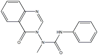 N-methyl-N-(4-oxo-3,4-dihydroquinazolin-3-yl)-N'-phenylurea Struktur