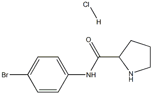 N-(4-bromophenyl)pyrrolidine-2-carboxamide hydrochloride Struktur